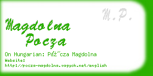 magdolna pocza business card
